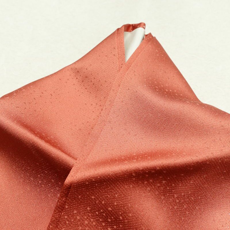 付け下げ 綸子 正絹 古典柄 袷仕立て ピンク_画像31