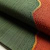 袋帯 相良刺繍 刺繍 紬 全通柄 良品 一般用 正絹 無地 緑・うぐいす色_画像10