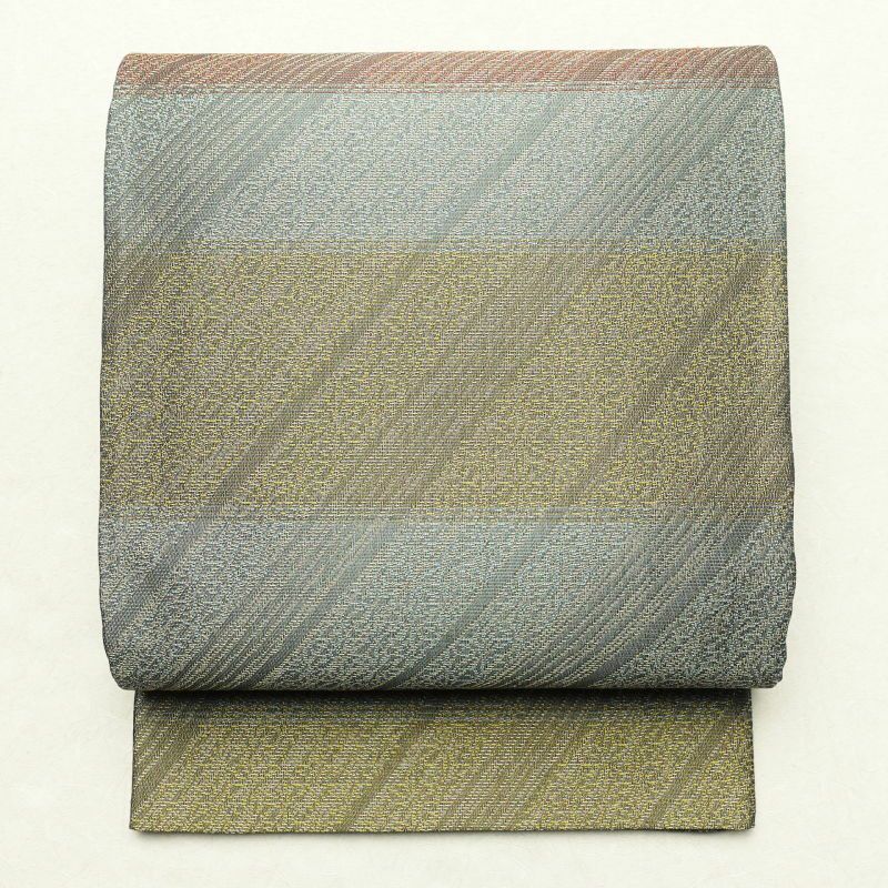袋帯 六通柄 美品 フォーマル用 混紡 縞柄・線柄 多色使い_画像1