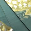 袋帯 太鼓柄 箔 フォーマル用 正絹 流水・波柄 緑・うぐいす色_画像33