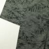 紬 正絹 木の葉・植物柄 袷仕立て 緑・うぐいす色_画像13