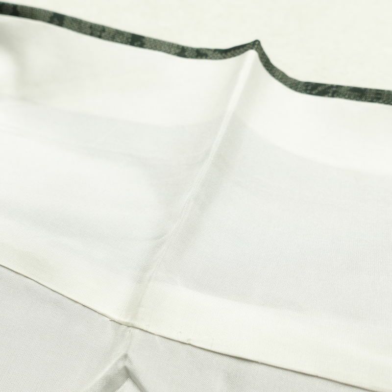 紬 正絹 木の葉・植物柄 袷仕立て 緑・うぐいす色_画像26