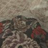 紬 美品 しつけ糸付き 正絹 幾何学柄・抽象柄 袷仕立て 茶_画像5
