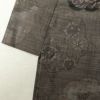 紬 美品 しつけ糸付き 正絹 幾何学柄・抽象柄 袷仕立て 茶_画像11