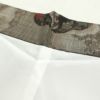 紬 美品 しつけ糸付き 正絹 幾何学柄・抽象柄 袷仕立て 茶_画像24