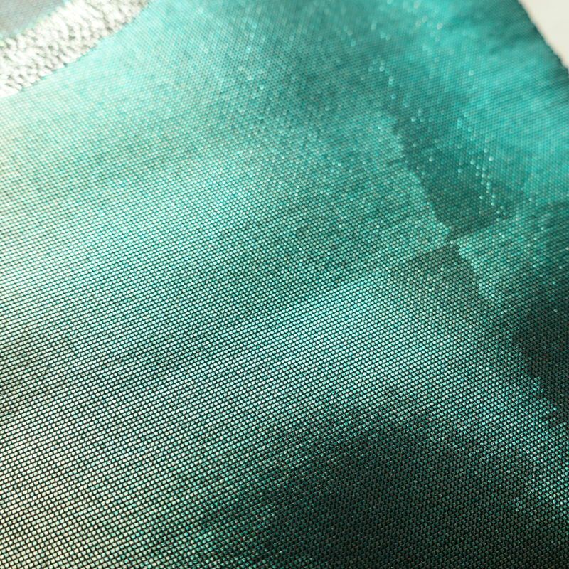 袋帯 六通柄 楼蘭箔 伝統工芸士 山野忠雄フォーマル用 正絹 幾何学柄・抽象柄 多色使い_画像9