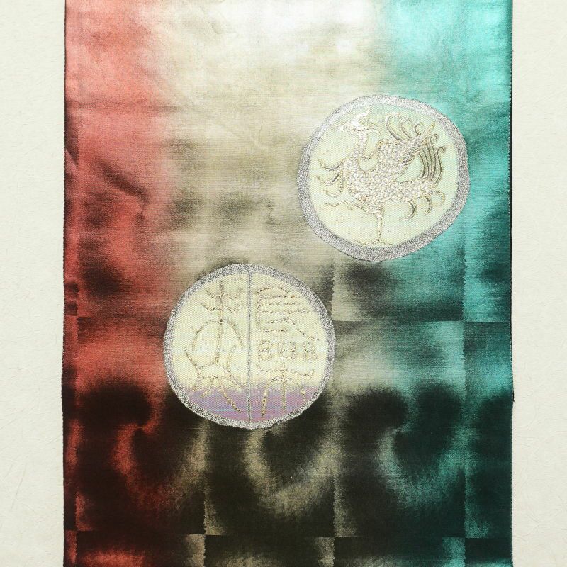 袋帯 六通柄 楼蘭箔 伝統工芸士 山野忠雄フォーマル用 正絹 幾何学柄・抽象柄 多色使い_画像11