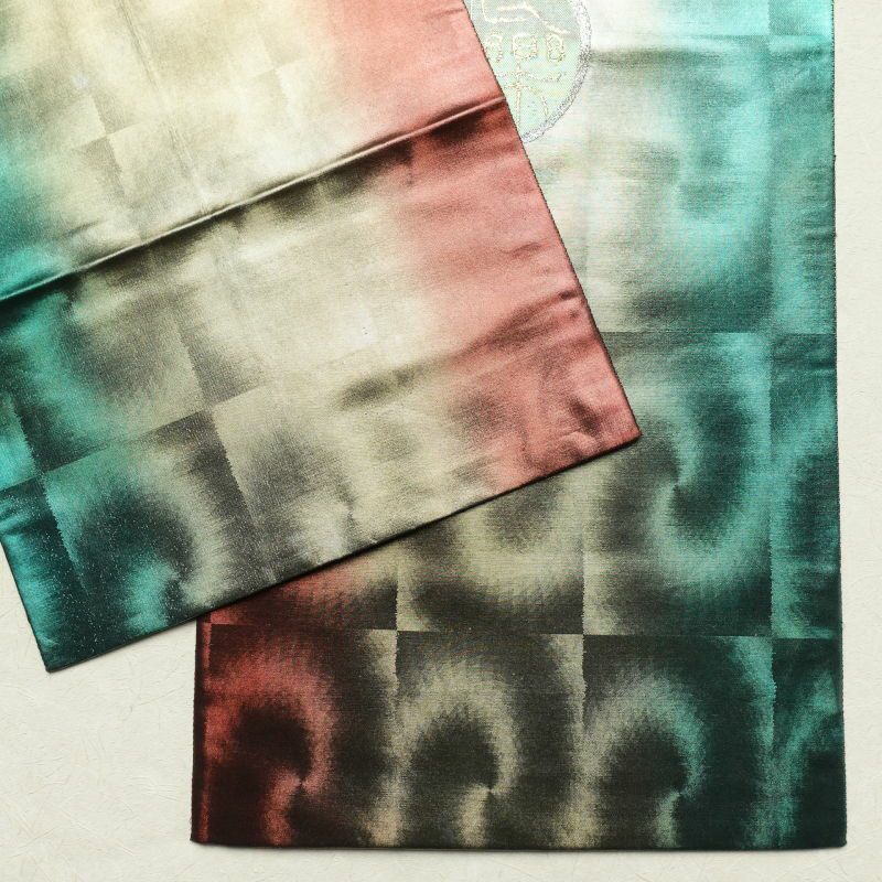 袋帯 六通柄 楼蘭箔 伝統工芸士 山野忠雄フォーマル用 正絹 幾何学柄・抽象柄 多色使い_画像17