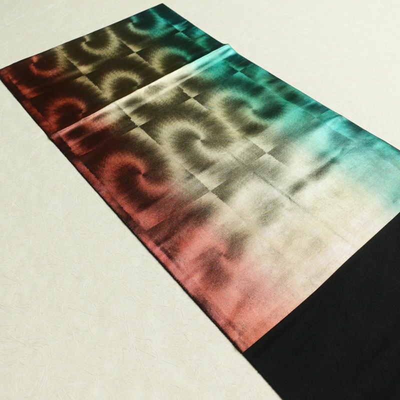 袋帯 六通柄 楼蘭箔 伝統工芸士 山野忠雄フォーマル用 正絹 幾何学柄・抽象柄 多色使い_画像29