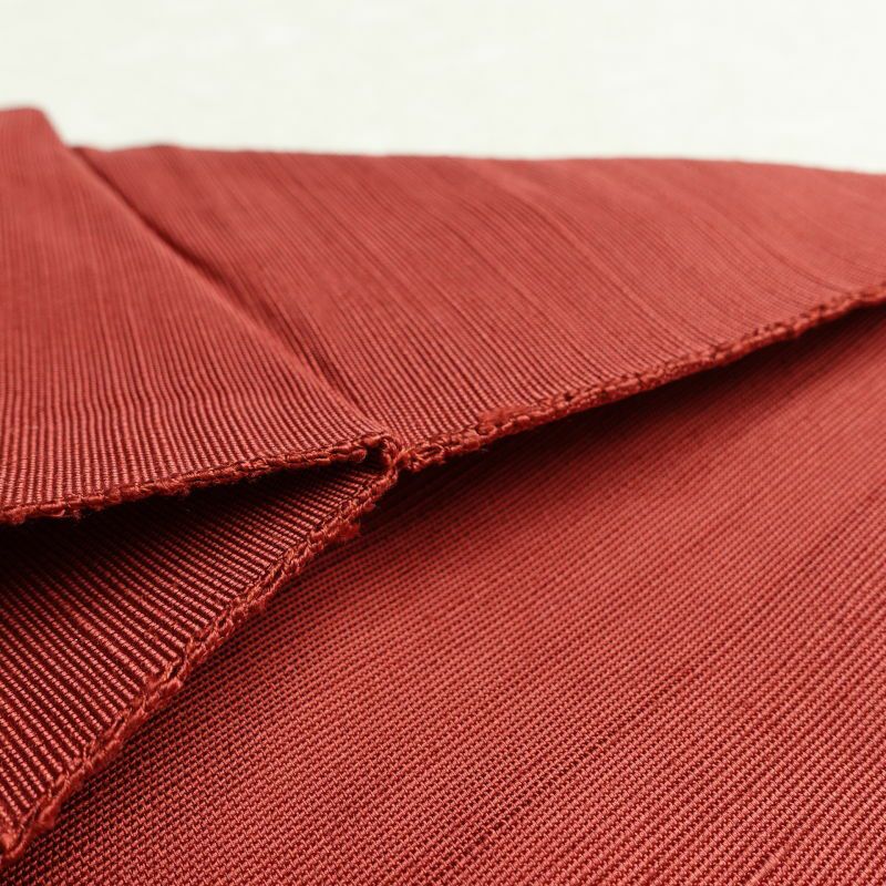 名古屋帯 太鼓柄 良品 正絹 幾何学柄・抽象柄 名古屋仕立て 小豆・エンジ_画像22