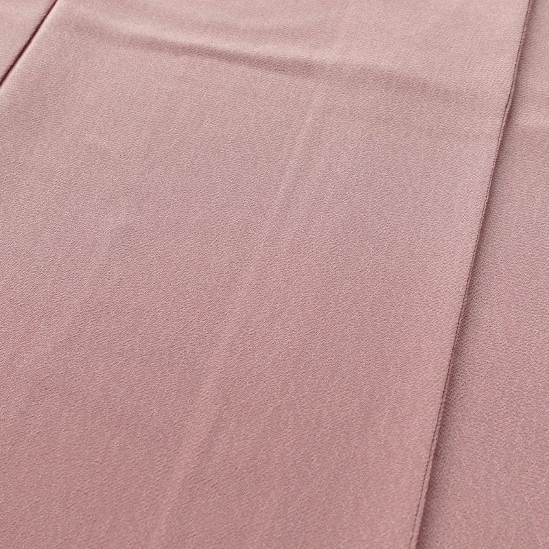 色無地 一つ紋付き 縮緬 しつけ糸付き 混紡 無地 袷仕立て ピンク_画像5