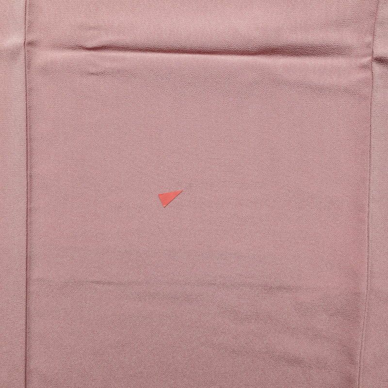 色無地 一つ紋付き 縮緬 しつけ糸付き 混紡 無地 袷仕立て ピンク_画像25