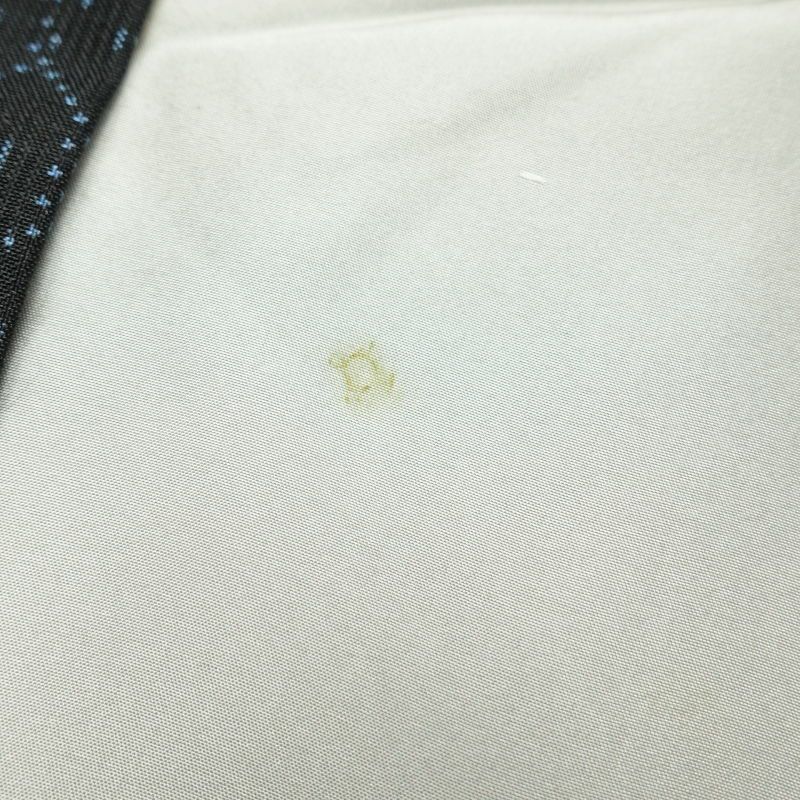 紬 美品 しつけ糸付き 正絹 花柄 袷仕立て 青・紺_画像25