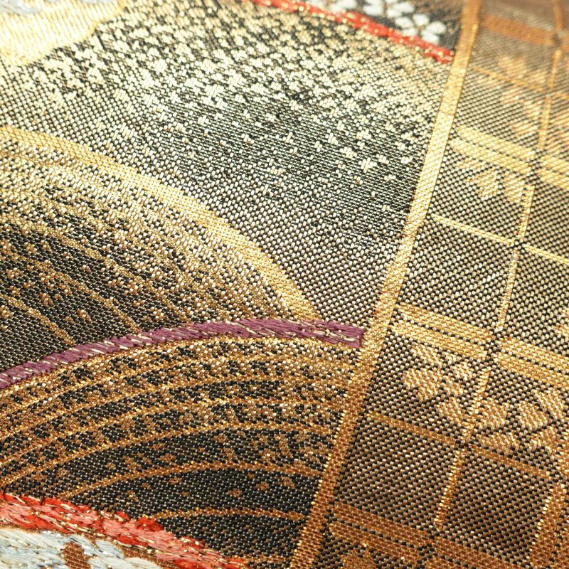 袋帯 六通柄 良品 フォーマル用 正絹 金糸 古典柄 金・銀_画像5