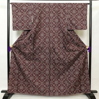 紬 付下げ 美品 yuzenchiji 身丈162cm 裄丈70cm 千地泰弘 しつけ糸付き