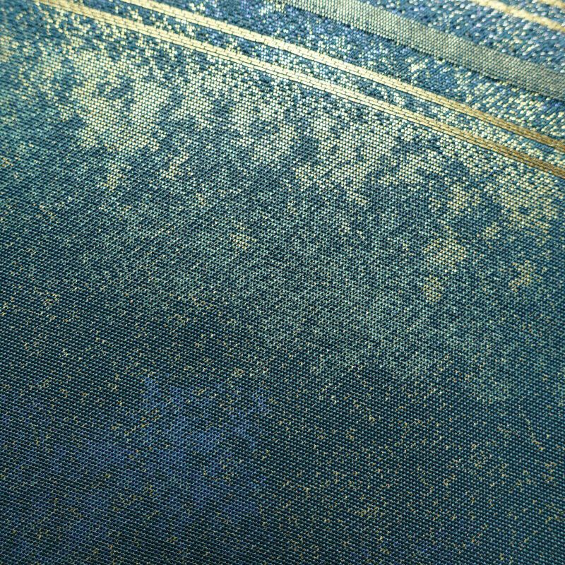 袋帯 六通柄 良品 フォーマル用 正絹 チェック・格子柄 緑・うぐいす色_画像5