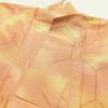 紬 しつけ糸付き 正絹 亀甲柄 袷仕立て 橙_画像19