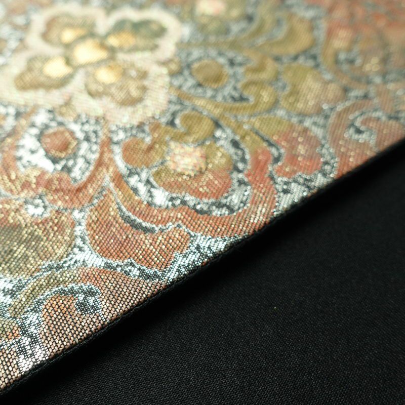 袋帯 太鼓柄 ふくれ織り 良品 フォーマル用 正絹 人物・動物柄 金・銀_画像17
