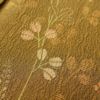 小紋 良品 正絹 木の葉・植物柄 袷仕立て 黄・黄土色_画像6