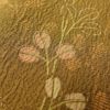 小紋 良品 正絹 木の葉・植物柄 袷仕立て 黄・黄土色_画像7