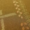 小紋 良品 正絹 木の葉・植物柄 袷仕立て 黄・黄土色_画像14