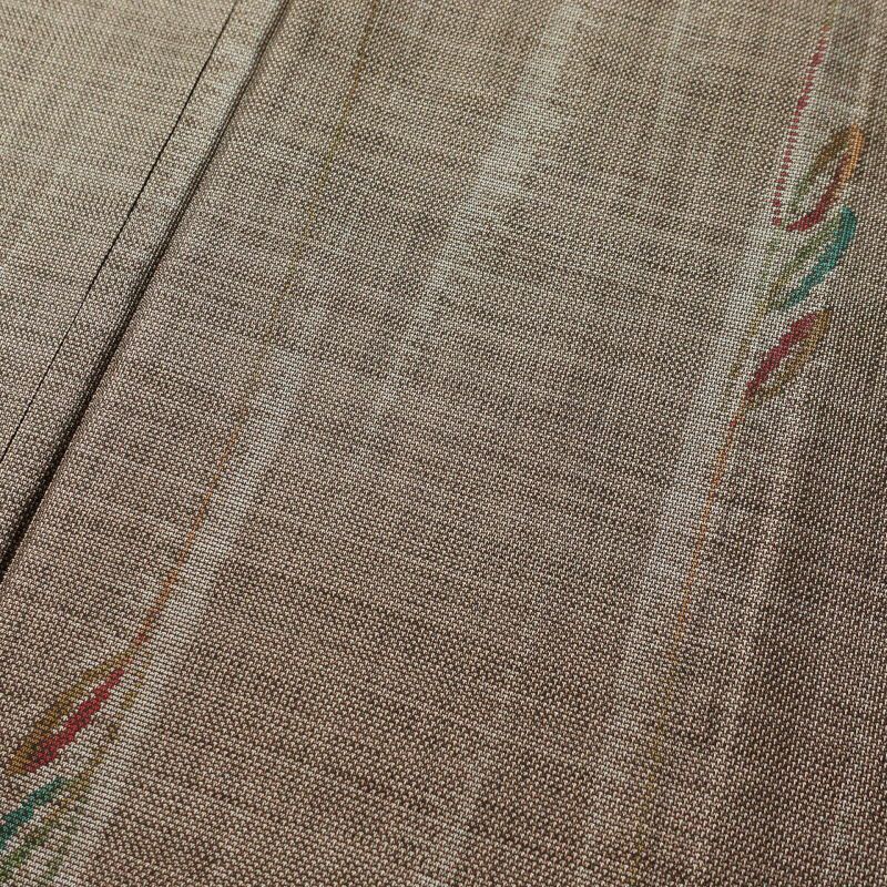 本場奄美大島紬 美品 純泥染 証紙あり 正絹 幾何学柄・抽象柄 袷仕立て 茶_画像5