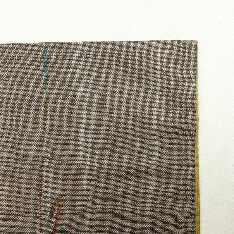 本場奄美大島紬 美品 純泥染 証紙あり 正絹 幾何学柄・抽象柄 袷仕立て 茶_画像16