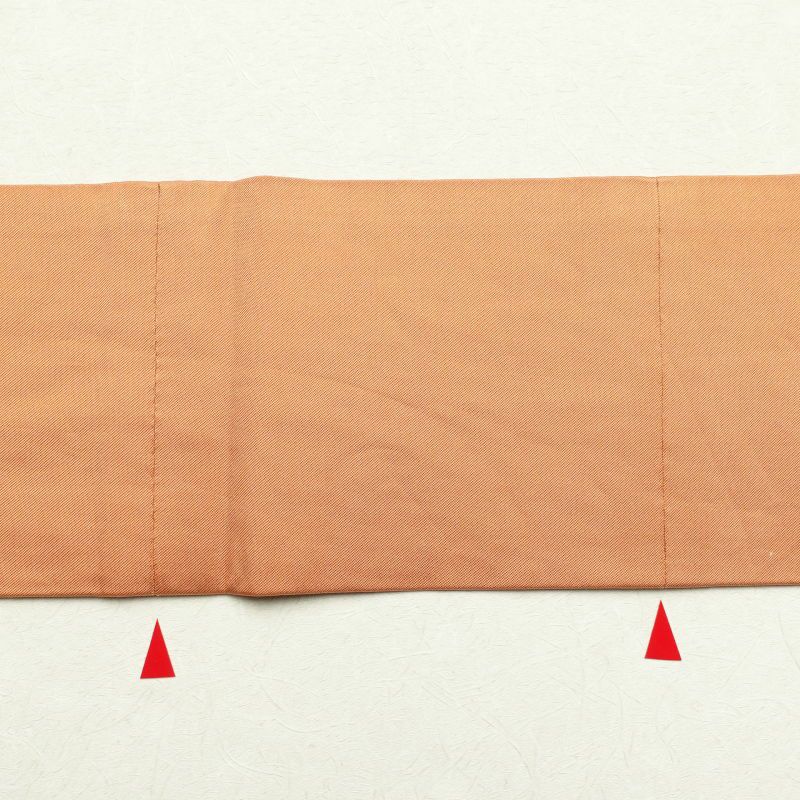 名古屋帯 太鼓柄 正絹 木の葉・植物柄 名古屋仕立て 橙_画像20