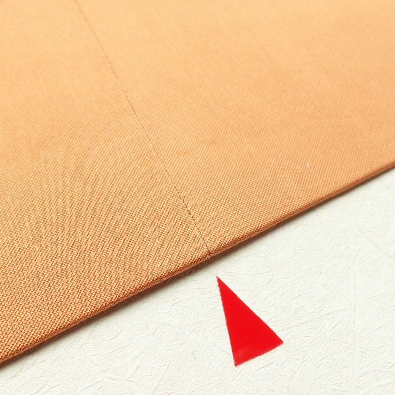 名古屋帯 太鼓柄 正絹 木の葉・植物柄 名古屋仕立て 橙_画像22