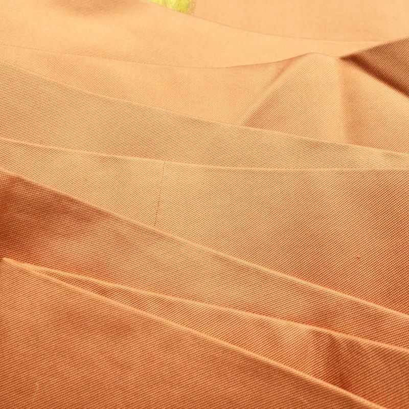 名古屋帯 太鼓柄 正絹 木の葉・植物柄 名古屋仕立て 橙_画像30