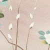 訪問着 美品 しつけ糸付き 縮緬 正絹 金彩 共八掛 木の葉・植物柄 袷仕立て ピンク_画像18