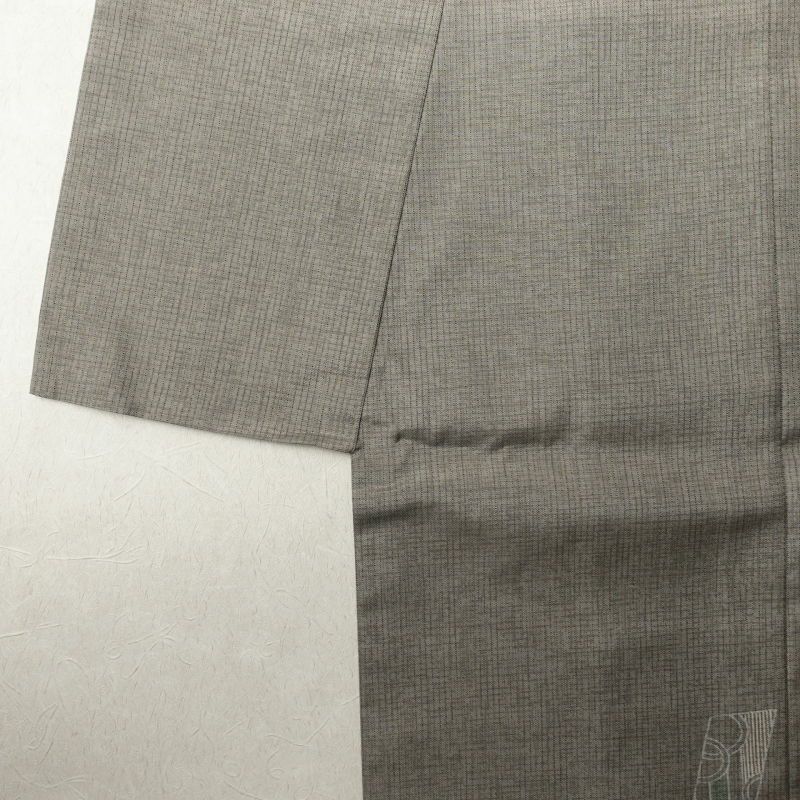 付け下げ 美品 正絹 古典柄 袷仕立て グレー 附下_画像14