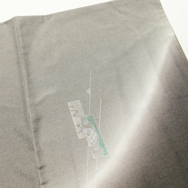 付け下げ 美品 正絹 古典柄 袷仕立て グレー 附下_画像19