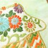 名古屋帯 太鼓柄 良品 しつけ糸付き 正絹 古典柄 名古屋仕立て 緑・うぐいす色_画像4