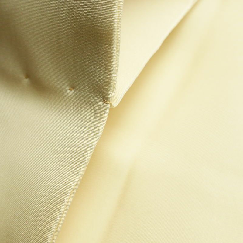 名古屋帯 塩瀬染め 太鼓柄 正絹 花柄 名古屋仕立て クリーム_画像33