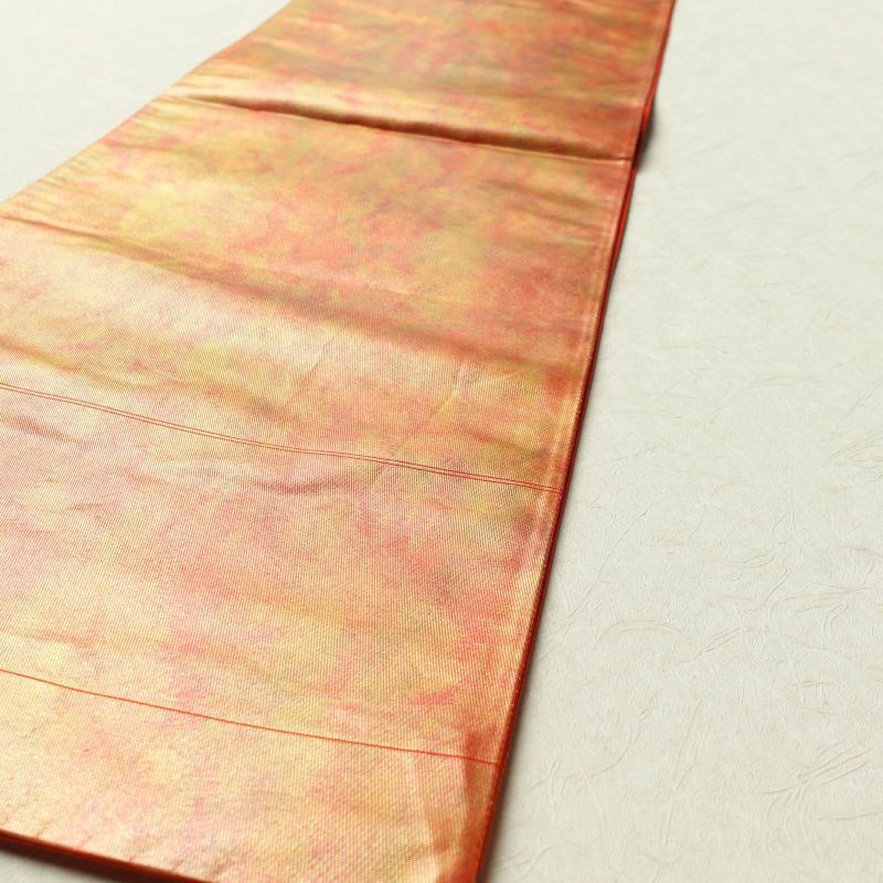 袋帯 太鼓柄 フォーマル用 正絹 鼓 古典柄 橙_画像12