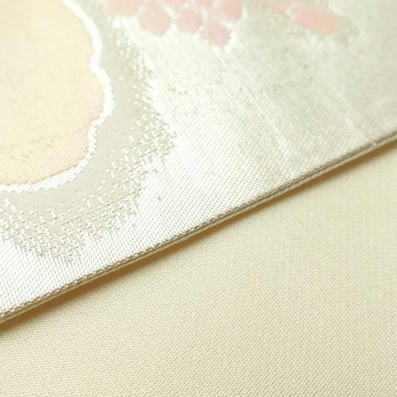 袋帯 六通柄 良品 フォーマル用 正絹 花柄 金・銀_画像15