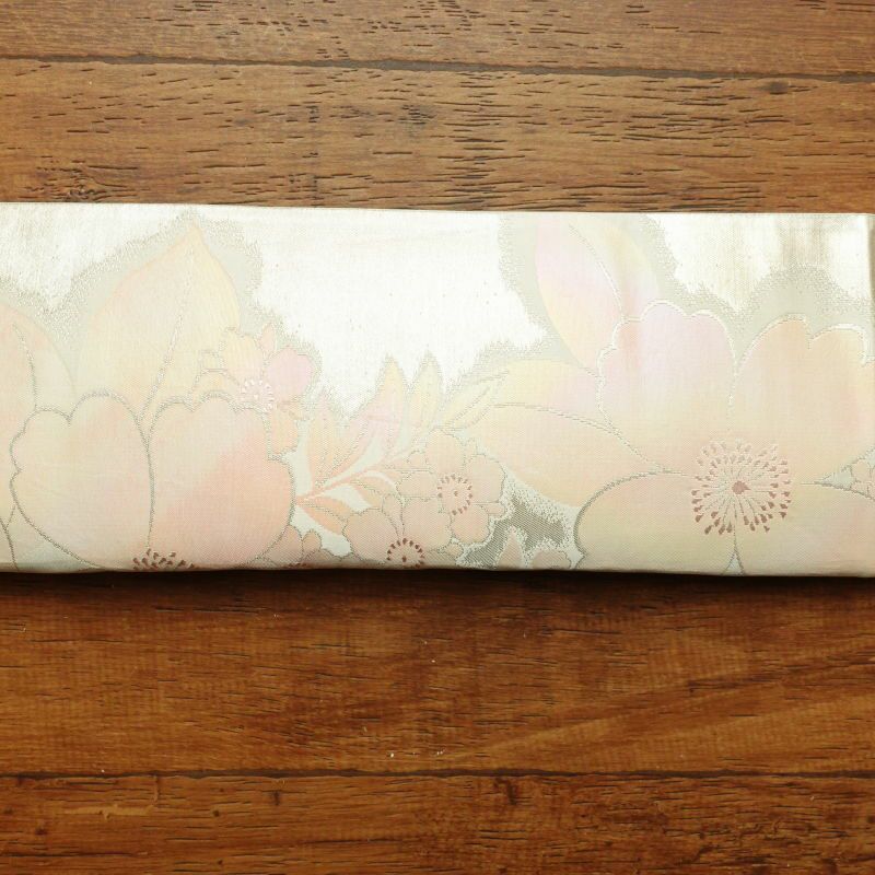 袋帯 六通柄 良品 フォーマル用 正絹 花柄 金・銀_画像17