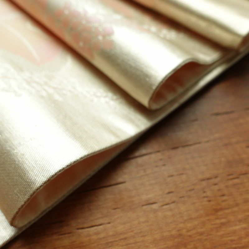 袋帯 六通柄 良品 フォーマル用 正絹 花柄 金・銀_画像28