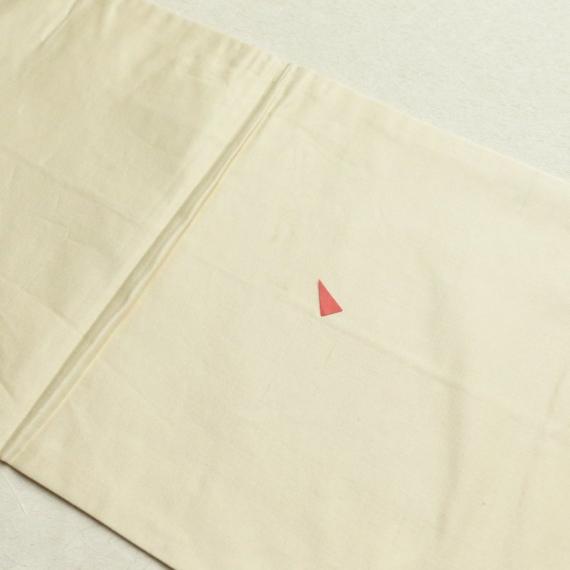 名古屋帯 六通柄 正絹 幾何学柄・抽象柄 通し仕立て 橙_画像22