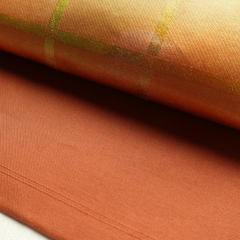 名古屋帯 太鼓柄 正絹 古典柄 名古屋仕立て 茶_画像8