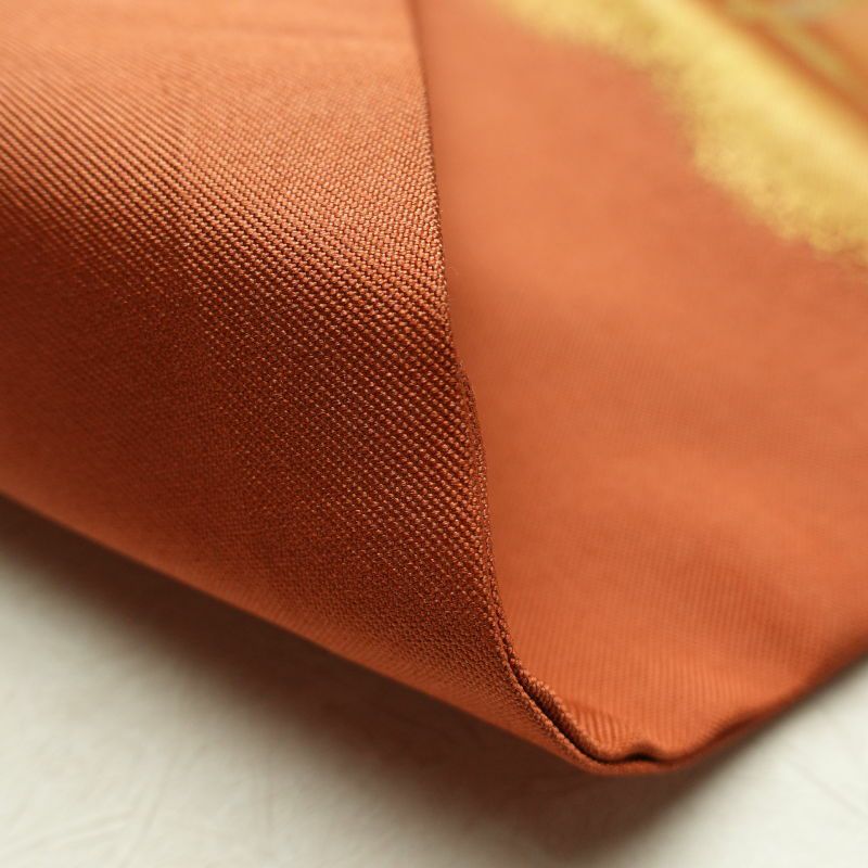 名古屋帯 太鼓柄 正絹 古典柄 名古屋仕立て 茶_画像12