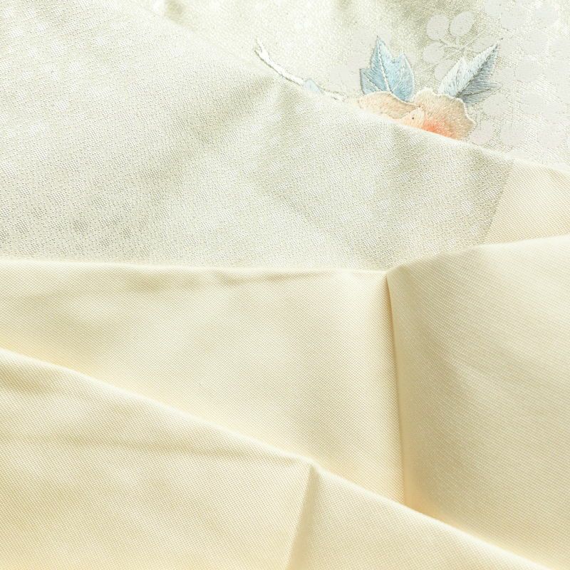 名古屋帯 太鼓柄 正絹 花柄 名古屋仕立て 金・銀_画像26