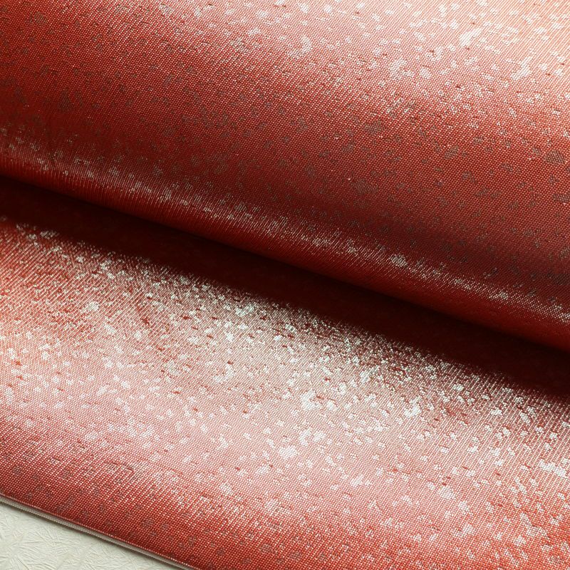 名古屋帯 全通柄 正絹 幾何学柄・抽象柄 名古屋仕立て ピンク_画像6