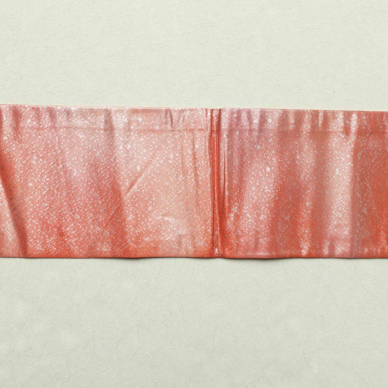 名古屋帯 全通柄 正絹 幾何学柄・抽象柄 名古屋仕立て ピンク_画像12