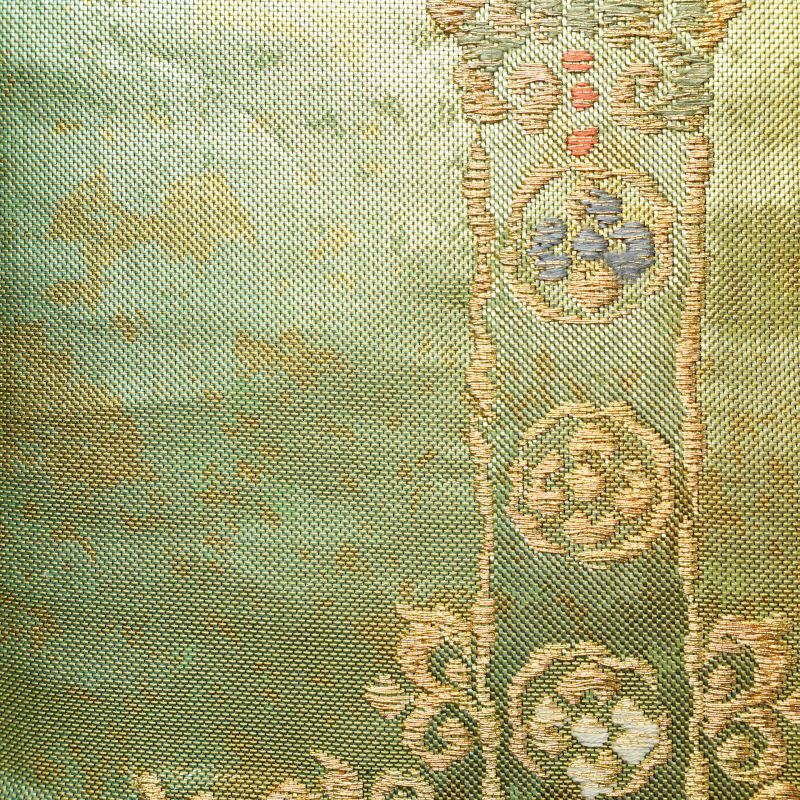 袋帯 未仕立て 六通柄 西陣織 箔 美品 正絹 幾何学柄・抽象柄 多色使い_画像6