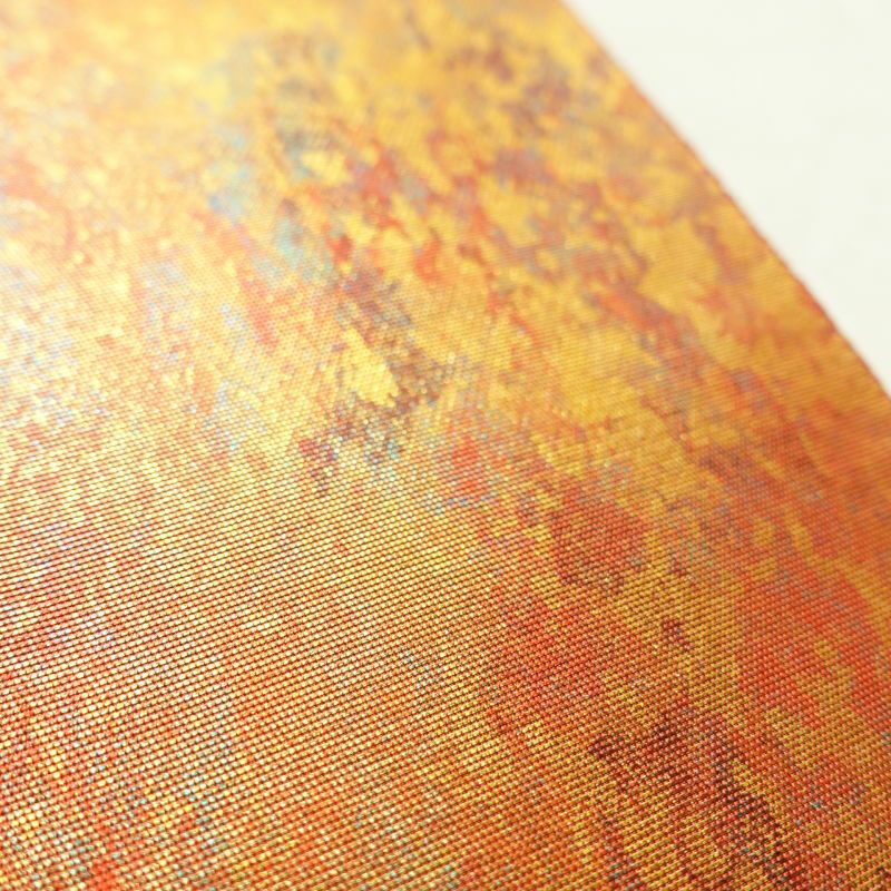 袋帯 六通柄 美品 箔 草木染 フォーマル用 正絹 その他の柄 茶_画像7