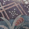 小紋 正絹 ふくれ織 花柄 総柄 袷仕立て 紫・藤色_画像6