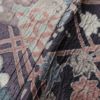 小紋 正絹 ふくれ織 花柄 総柄 袷仕立て 紫・藤色_画像10