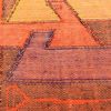 名古屋帯 紬 六通柄 正絹 幾何学柄・抽象柄 松葉仕立て 赤・朱_画像3